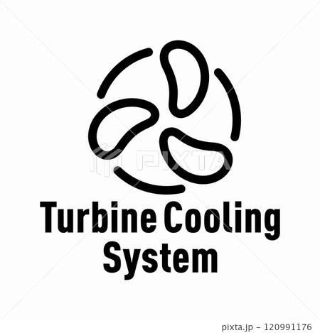 Turbine Cooling System vector information sign Turbine Cooling System vector information sign 120991176