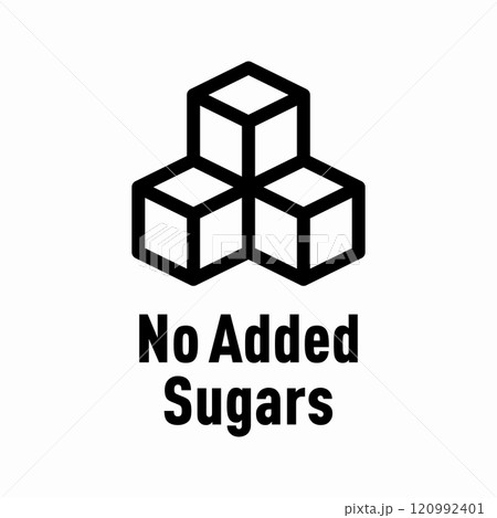 No Added Sugars vector information signのイラスト素材 [120992401] - PIXTA