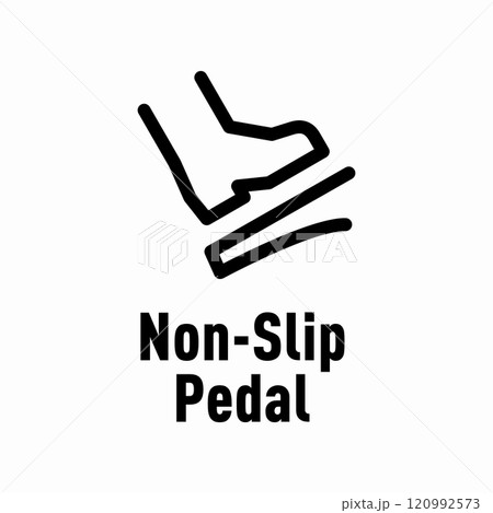 Non Slip Pedal vector information sign Non Slip Pedal vector information sign 120992573