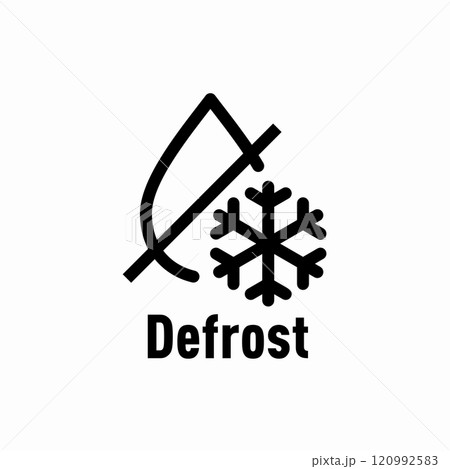 Defrost property vector information sign 120992583