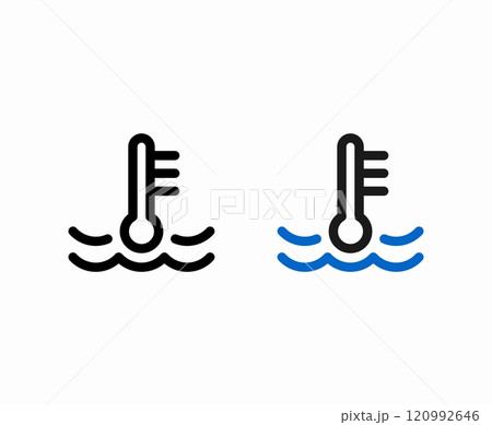 Water temperature information sign icon 120992646
