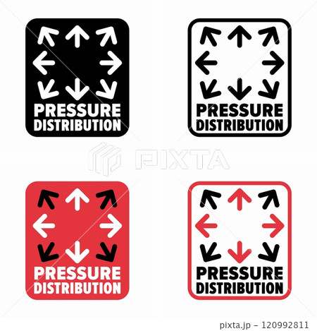 Pressure Distribution vector information sign 120992811