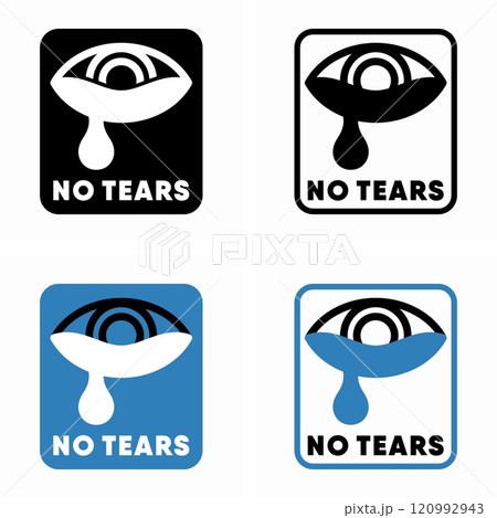 No Tears vector information sign No Tears vector information sign 120992943