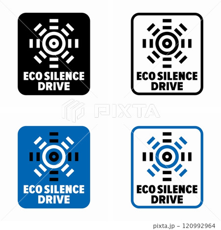 Eco Silence Drive vector information sign 120992964
