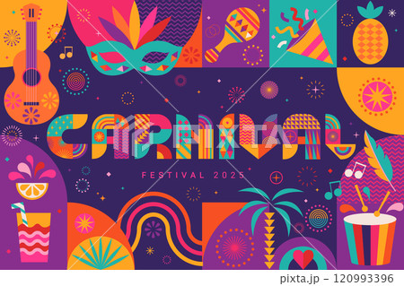 Carnival flyer for festival 2025. Carnival flyer for festival 2025. 120993396
