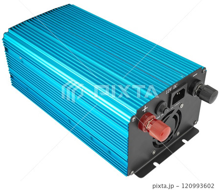 Inverter, voltage boosting device, on white background in insulation 120993602