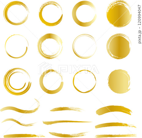 豪華な筆の装飾素材セット 豪華な筆の装飾素材セット 120994047