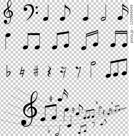 音楽に関係する素材セット 音楽に関係する素材セット 120994049