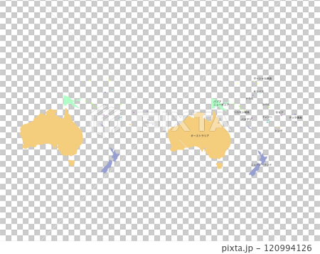大洋洲顏色編碼的map_pastel集 120994126