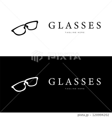 simple design silhouette logo glasses illustration modern fashion style for product brand 120994202
