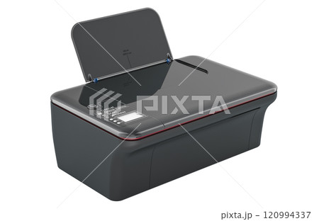 Inkjet Computer Printer. Inkjet multifunction printer MFP, 3D rendering 120994337