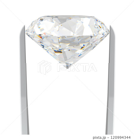 Tweezers with Diamond, 3D rendering 120994344