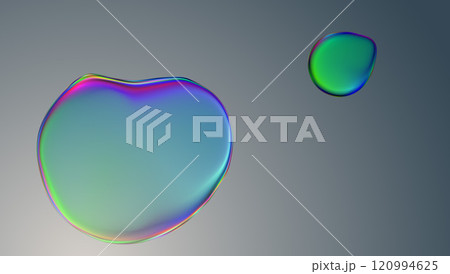 グレーの背景にキラキラした歪んだ円 背景素材 グレーの背景にキラキラした歪んだ円 背景素材 120994625