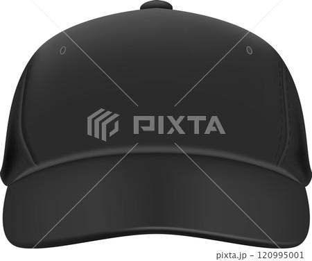 Classic black baseball cap isolated on a white background, offering a clean and versatile design for casual wear or promotional purposes, embodying simplicity and style Classic black baseball cap isolated on a white background, offering a clean and versatile design for casual wear or promotional purposes, embodying simplicity and style 120995001