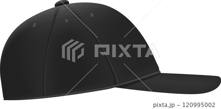 Simple black baseball cap featuring a classic design, perfect for casual wear, sports, or promotions, isolated on a white background for versatile use Simple black baseball cap featuring a classic design, perfect for casual wear, sports, or promotions, isolated on a white background for versatile use 120995002