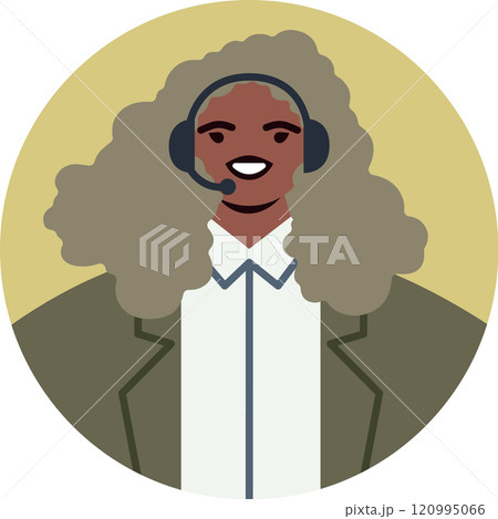 Friendly customer service representative wearing a headset, smiling while assisting clients, delivering exceptional support and guidance in a professional office environment Friendly customer service representative wearing a headset, smiling while assisting clients, delivering exceptional support and guidance in a professional office environment 120995066