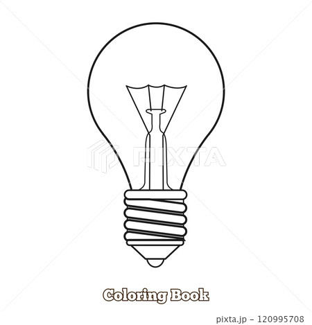 Lightbulb cartoon coloring book vector Lightbulb cartoon coloring book vector 120995708