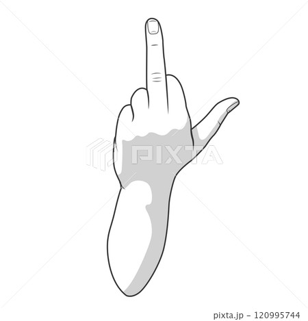 Hand vector illustration offensive gesture 120995744