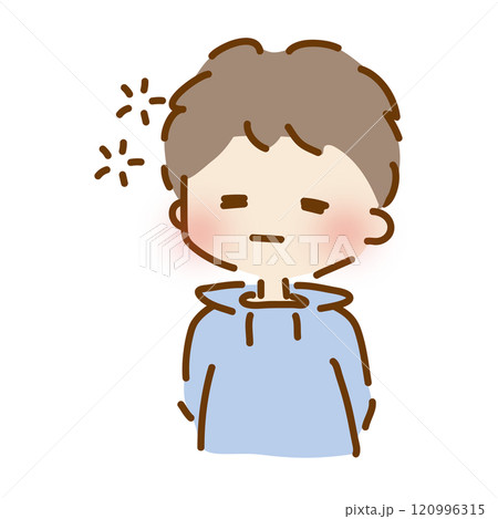 眠くなっているゆるくて可愛い男の子 眠くなっているゆるくて可愛い男の子 120996315