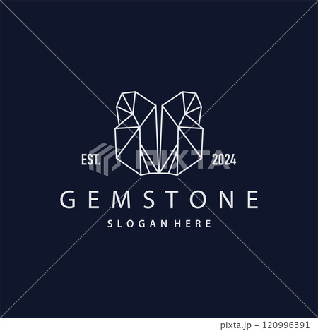 Gemstone Jewelry Logo, Design Vector Template Symbol Illustration Gemstone Jewelry Logo, Design Vector Template Symbol Illustration 120996391