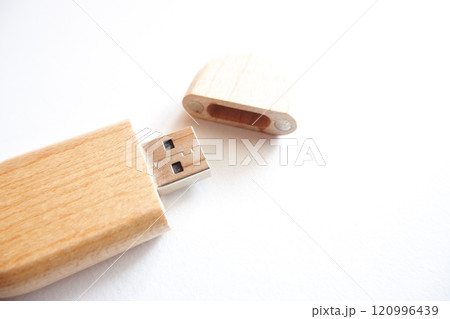 flash disk with a cover made of wood. flash disk with a cover made of wood. 120996439