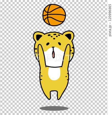 獵豹在籃球場投籃 120996865