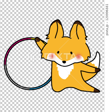 Fox dancing with a hoop in rhythmic gymnastics 2 Fox dancing with a hoop in rhythmic gymnastics 2 120996881