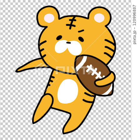ラグビーするトラ2 120996887