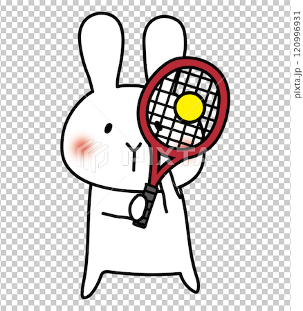 白兔打網球排球 120996931