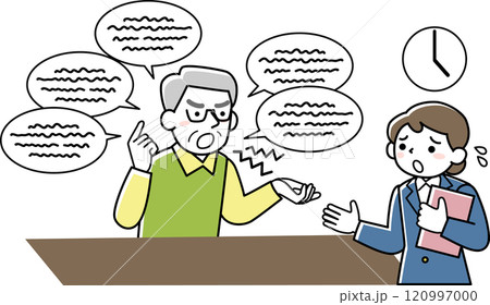 男性客からカスハラを受ける女性 男性客からカスハラを受ける女性 120997000