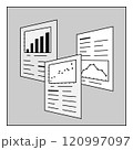 書類遠近イラスト 120997097