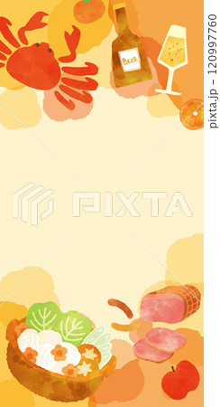 お歳暮グルメのテンプレート背景 120997760