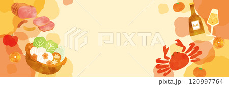 お歳暮グルメのテンプレート背景 120997764
