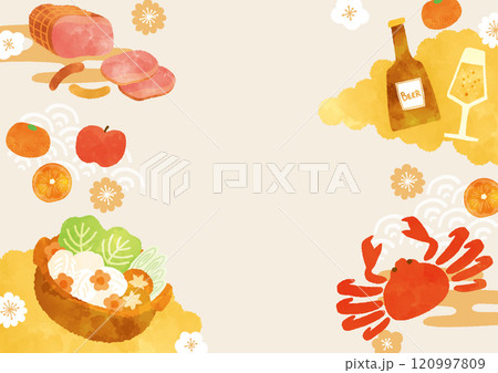 お歳暮グルメのテンプレート背景 120997809
