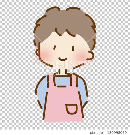 A cute and relaxed male nursery teacher 120998089