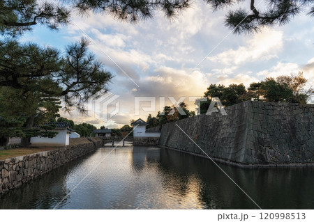 Nijo Castle Moat during Sunset Nijo Castle Moat during Sunset 120998513