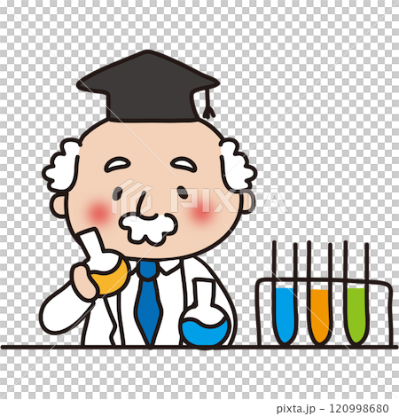 実験をする博士 120998680