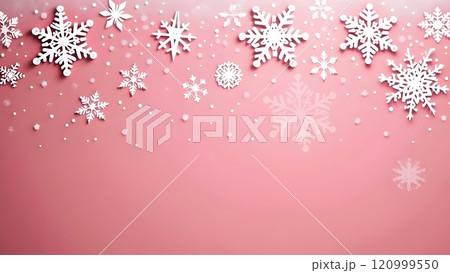 winter themed background with snowflakes 120999550