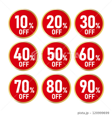 割引　セール 　値引ラベル ％OFF 120999699