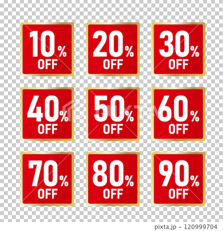 割引　セール 　値引ラベル ％OFF 120999704