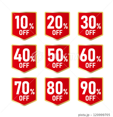 割引　セール 　値引ラベル ％OFF 120999705