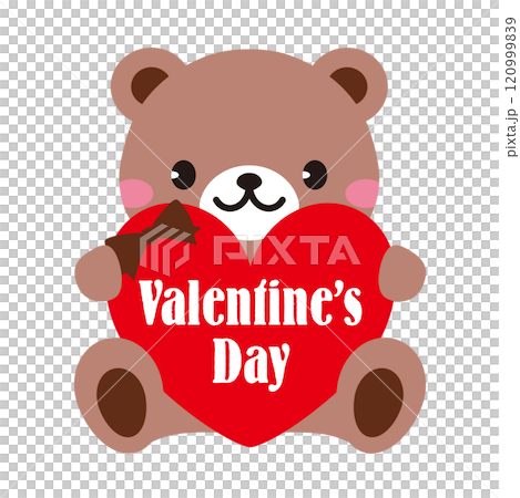 ハートを持ったクマのイラストフレーム 文字あり ベタ バレンタイン 母の日 テディベア ハートを持ったクマのイラストフレーム 文字あり ベタ バレンタイン 母の日 テディベア 120999839
