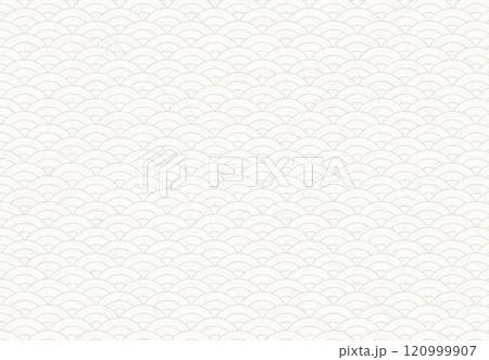 和紙・和柄・青海波パターン・ベージュ 120999907