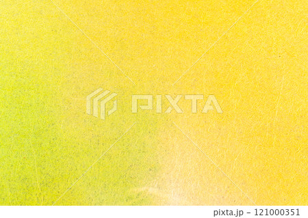 黄色と緑色の水彩風の和紙の背景素材 121000351