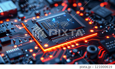 Futuristic 3D model of computing and digital information integration Futuristic 3D model of computing and digital information integration 121000619