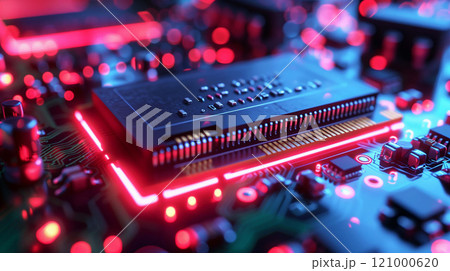 Secure data storage visualized in a cutting-edge 3D model 121000620