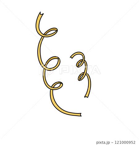 A yellow ribbon with a spiral shape 121000952