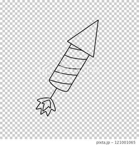 A rocket is flying in the sky 121001065