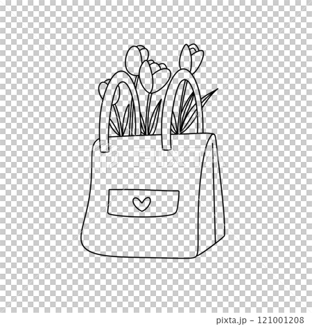 A purse with flowers in it 121001208