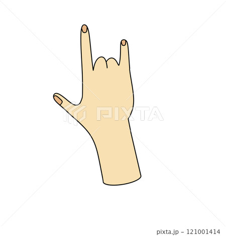 A hand with a fist made of the letter R 121001414